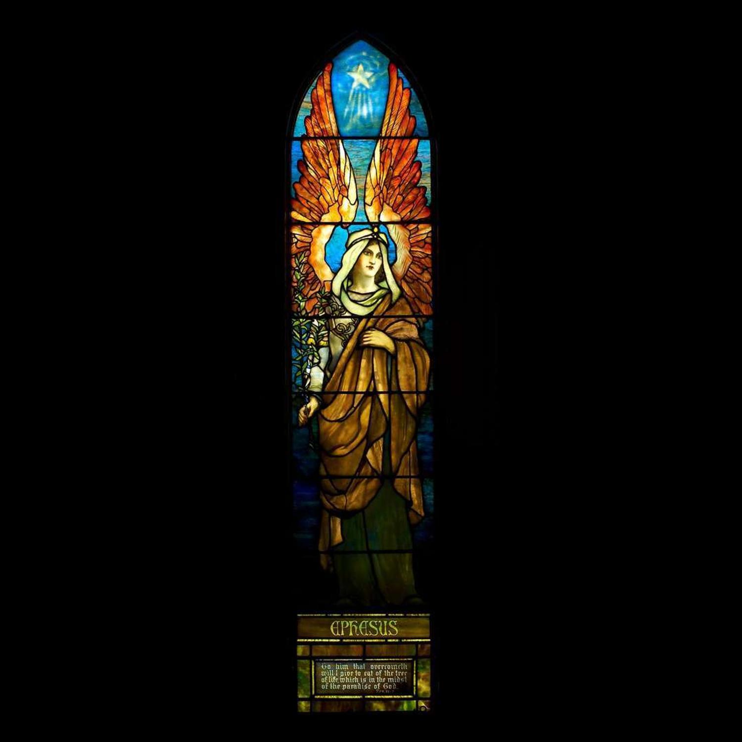 TIFFANY STUDIOS Angels Representing Seven Churches, A Rare Set of Seven Windows, 1902