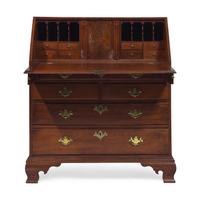 A Chippendale Walnut Slant-Front Desk