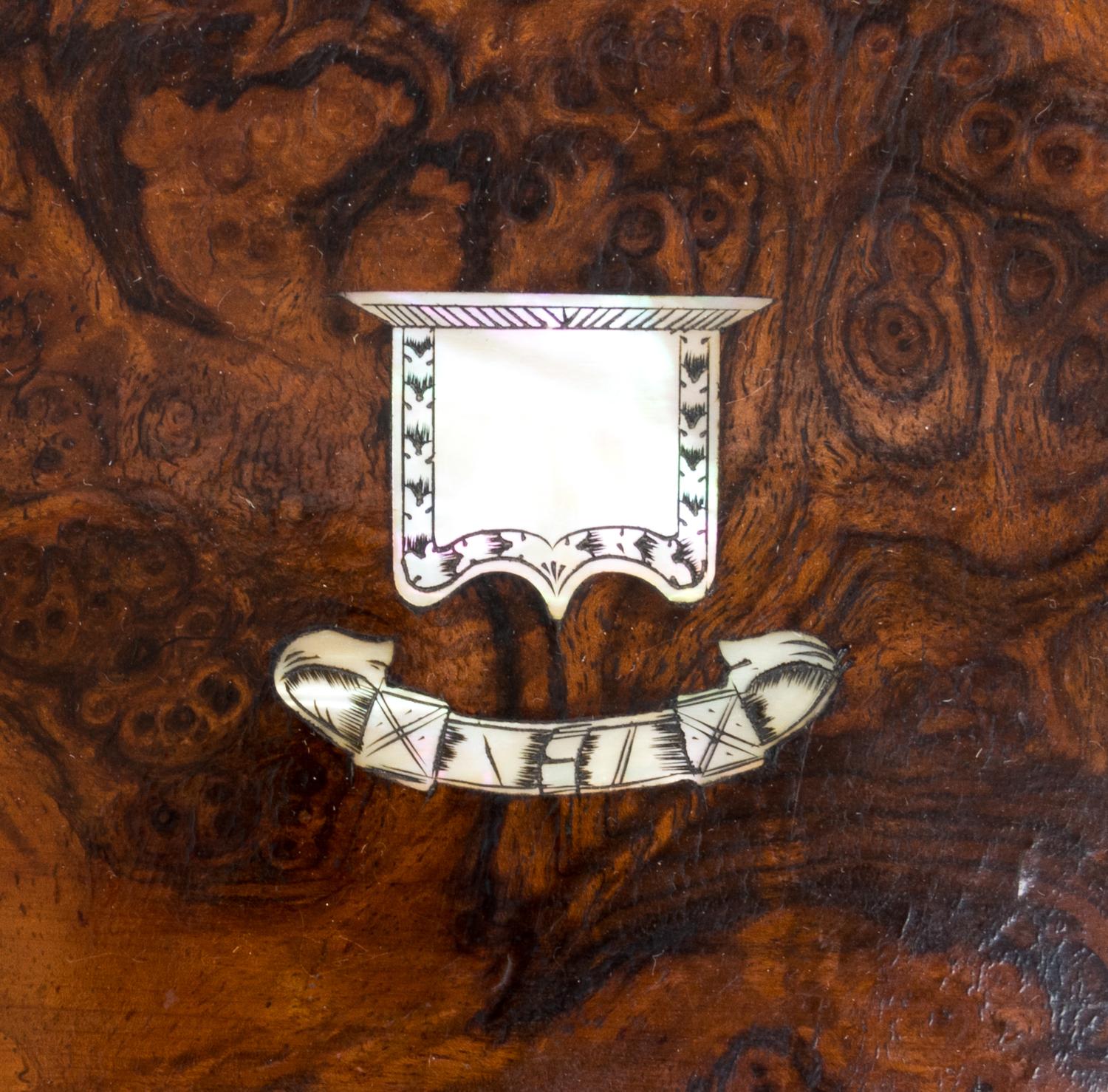 A Victorian Burlwood Dressing Case