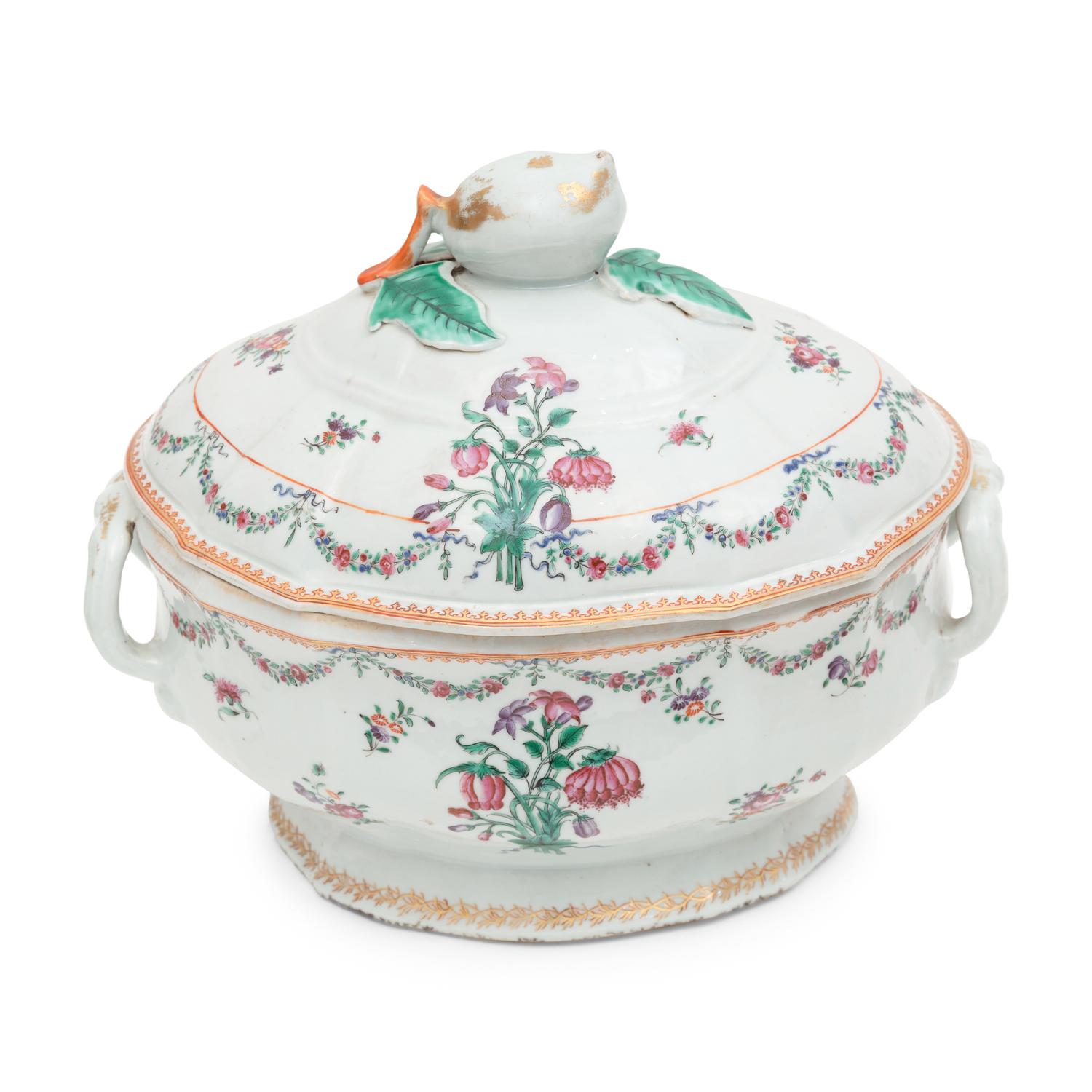 A Herend Rothschild Bird Porcelain Tureen and a Group of Continental Porcelain Articles