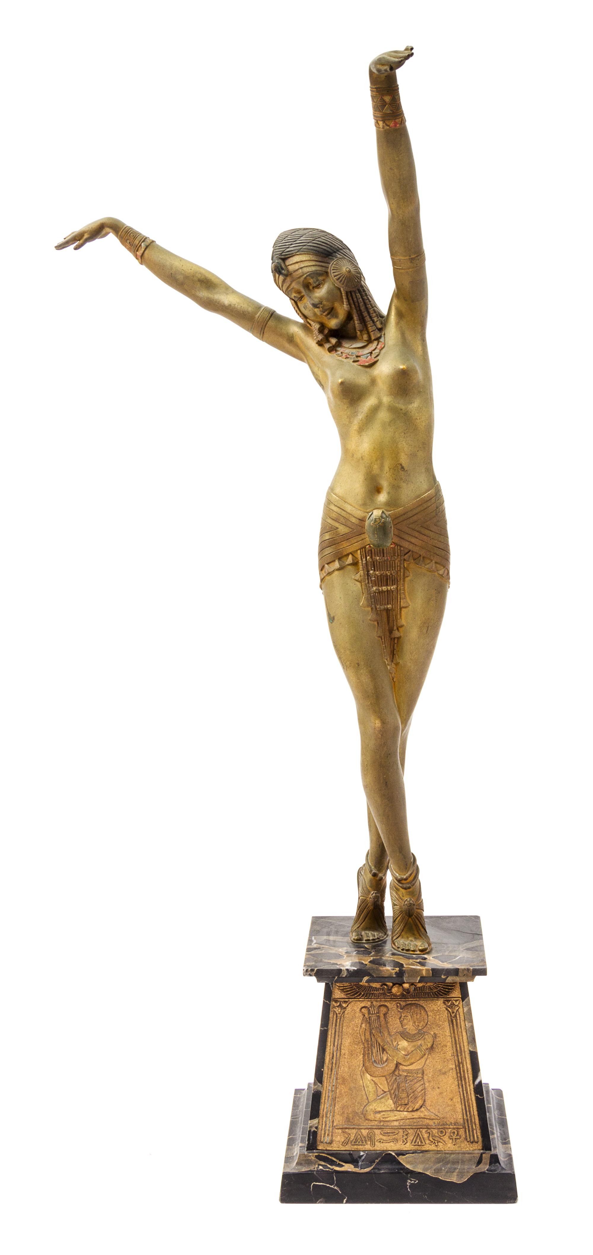 A French Bronze Figure, Demetre H. Chiparus (1886-1947) Height of bronze 22 1/2 inches.