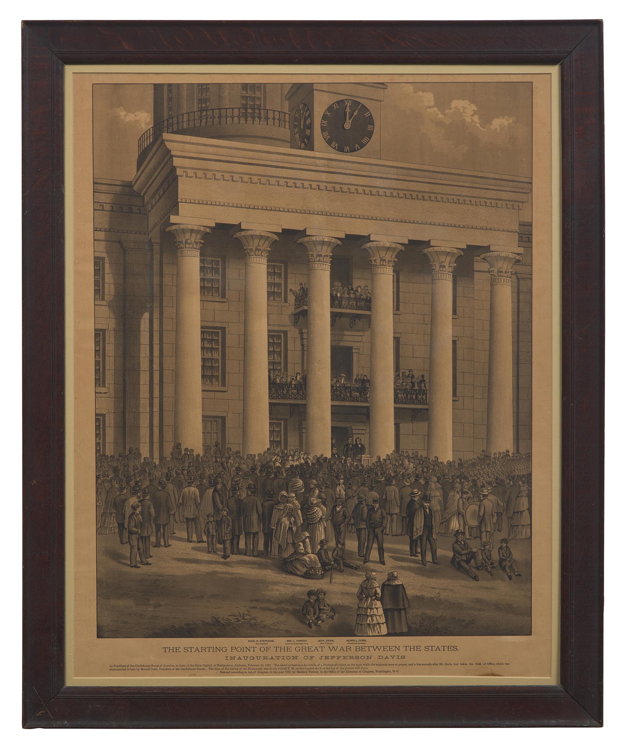 [DAVIS, Jefferson (1808-1889)]. The Starting Point of the Great War Between the States... 1887.