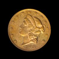 A United States 1868 Liberty Head $20 Gold Coin