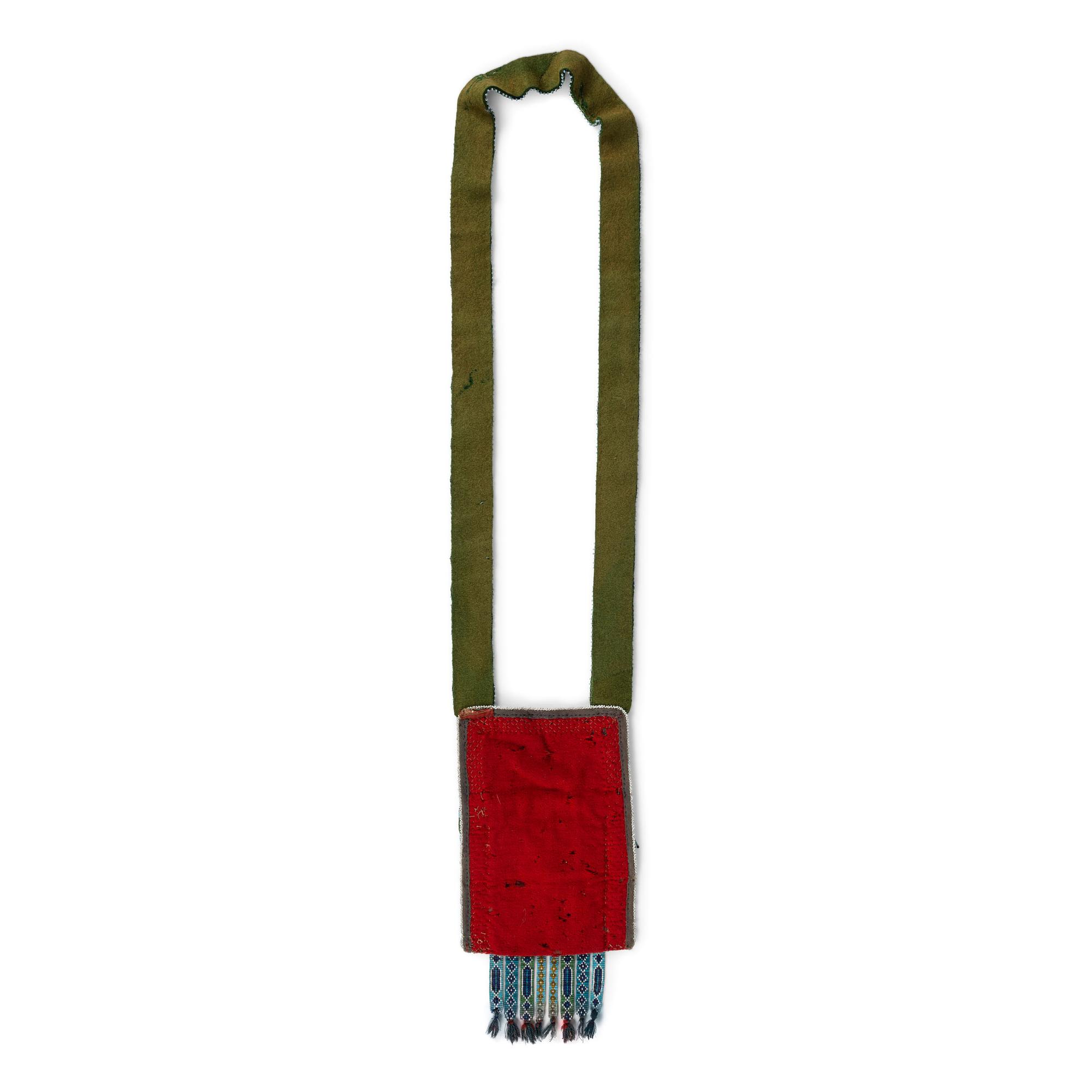 Small Potawatomi Loom-Beaded Bandolier Bag