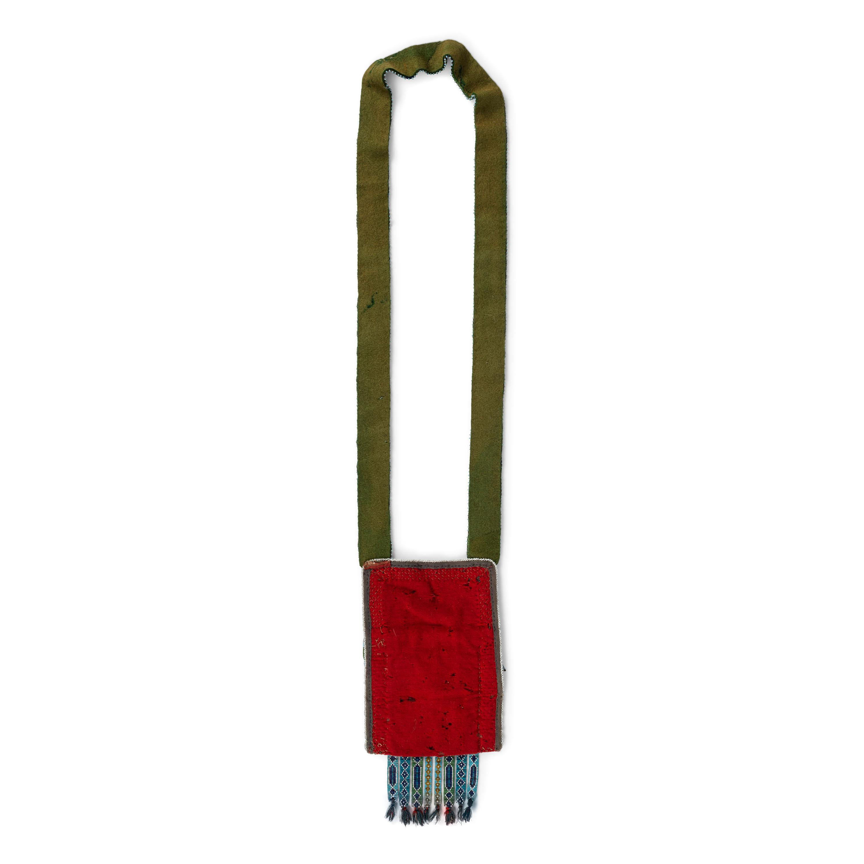 Small Potawatomi Loom-Beaded Bandolier Bag
