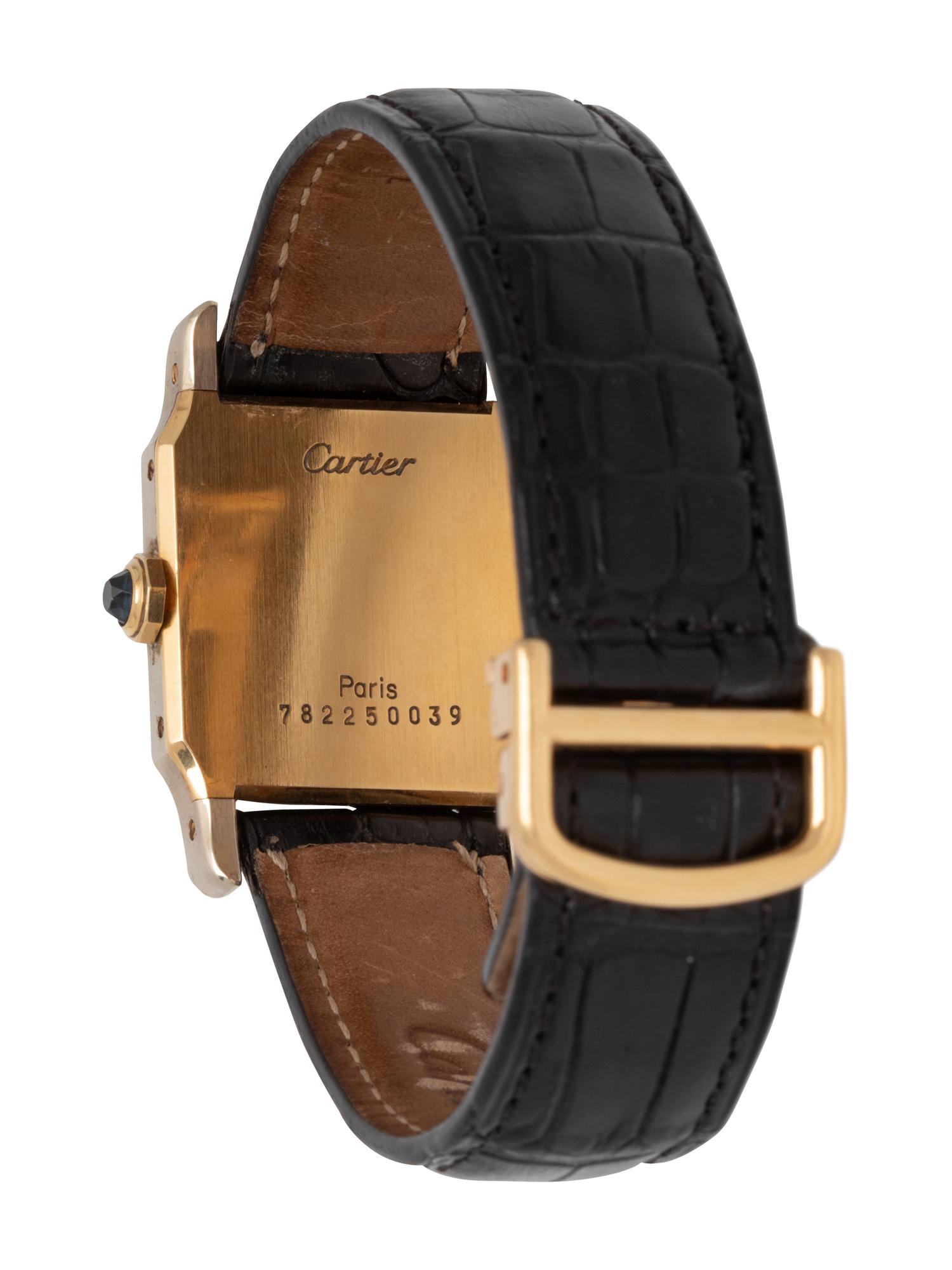 CARTIER, 18K BICOLOR GOLD 'SANTOS' WATCH