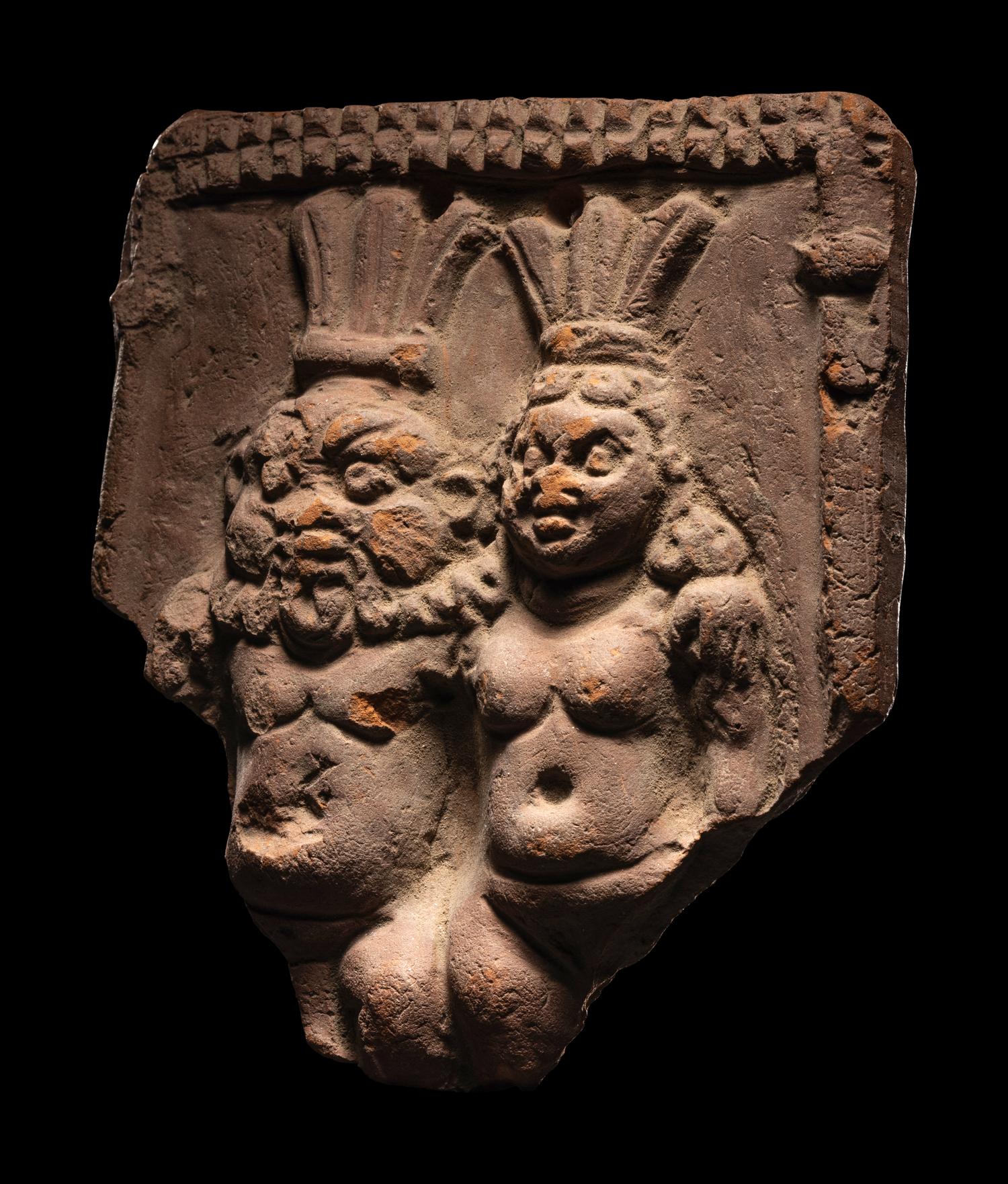 A Romano-Egyptian Terracotta Plaque of Bes and Bessette