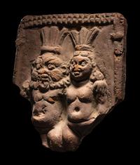A Romano-Egyptian Terracotta Plaque of Bes and Bessette