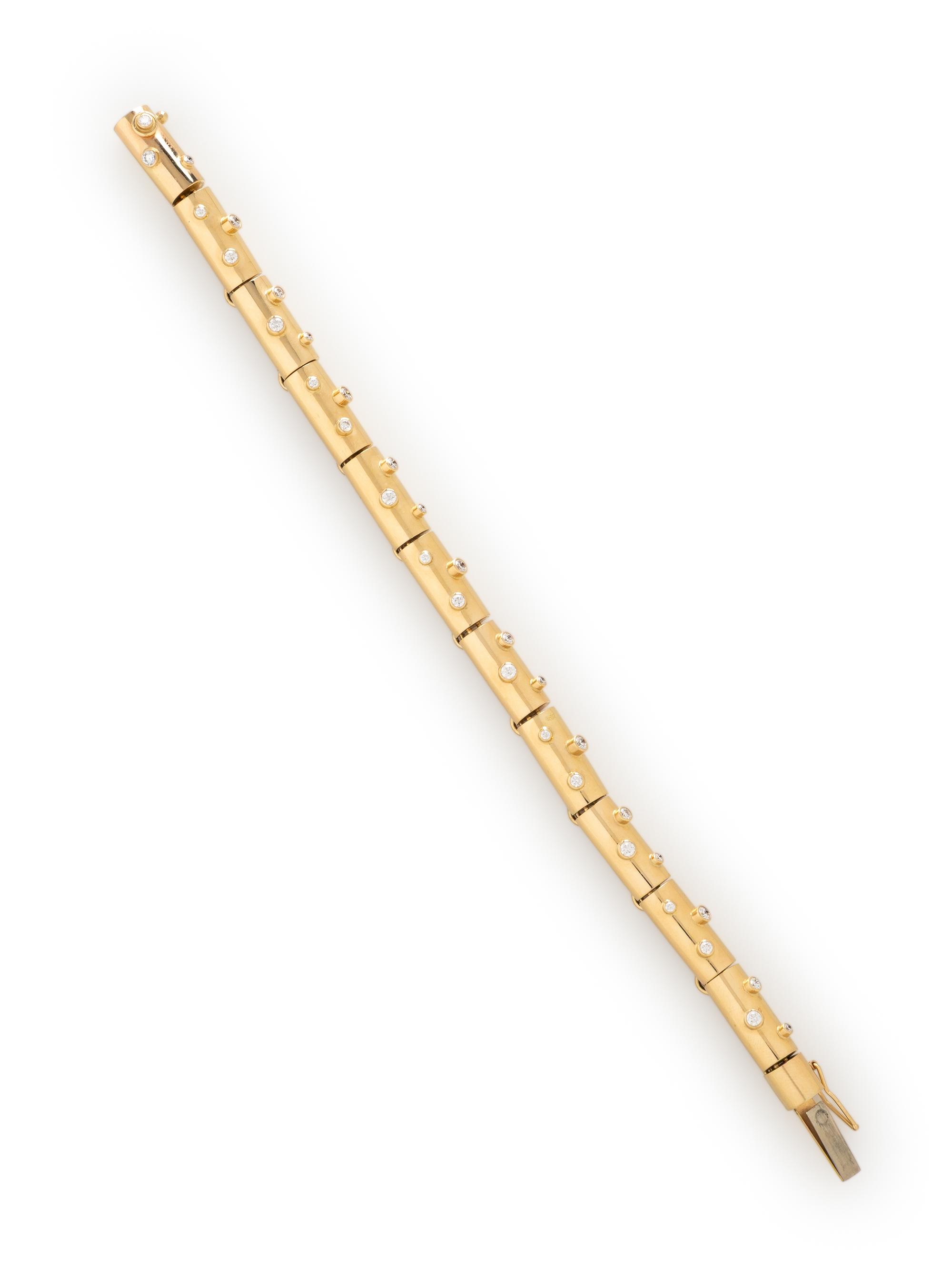 DIAMOND AND YELLOW GOLD BRACELET
