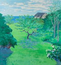 Robert LaHotan, (American, 1927-2002), Building by the Sea