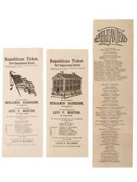 [ELECTIONS]. A group of ballots from 1884 and 1888, including scarce third party examples, comprising: