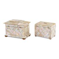 Two Regency Mother-of-Pearl Veneered Tea Caddies