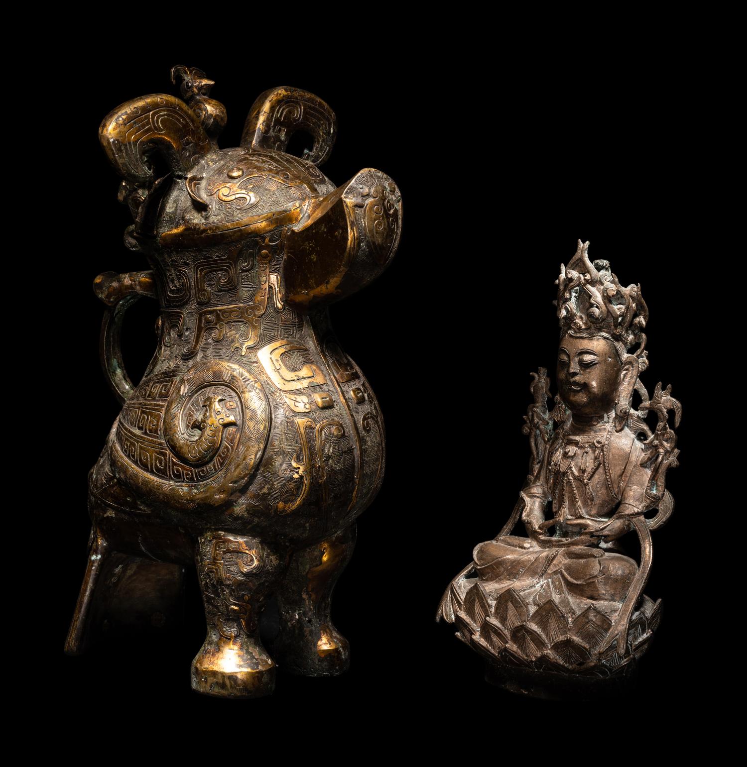 Two Chinese Bronze Articles