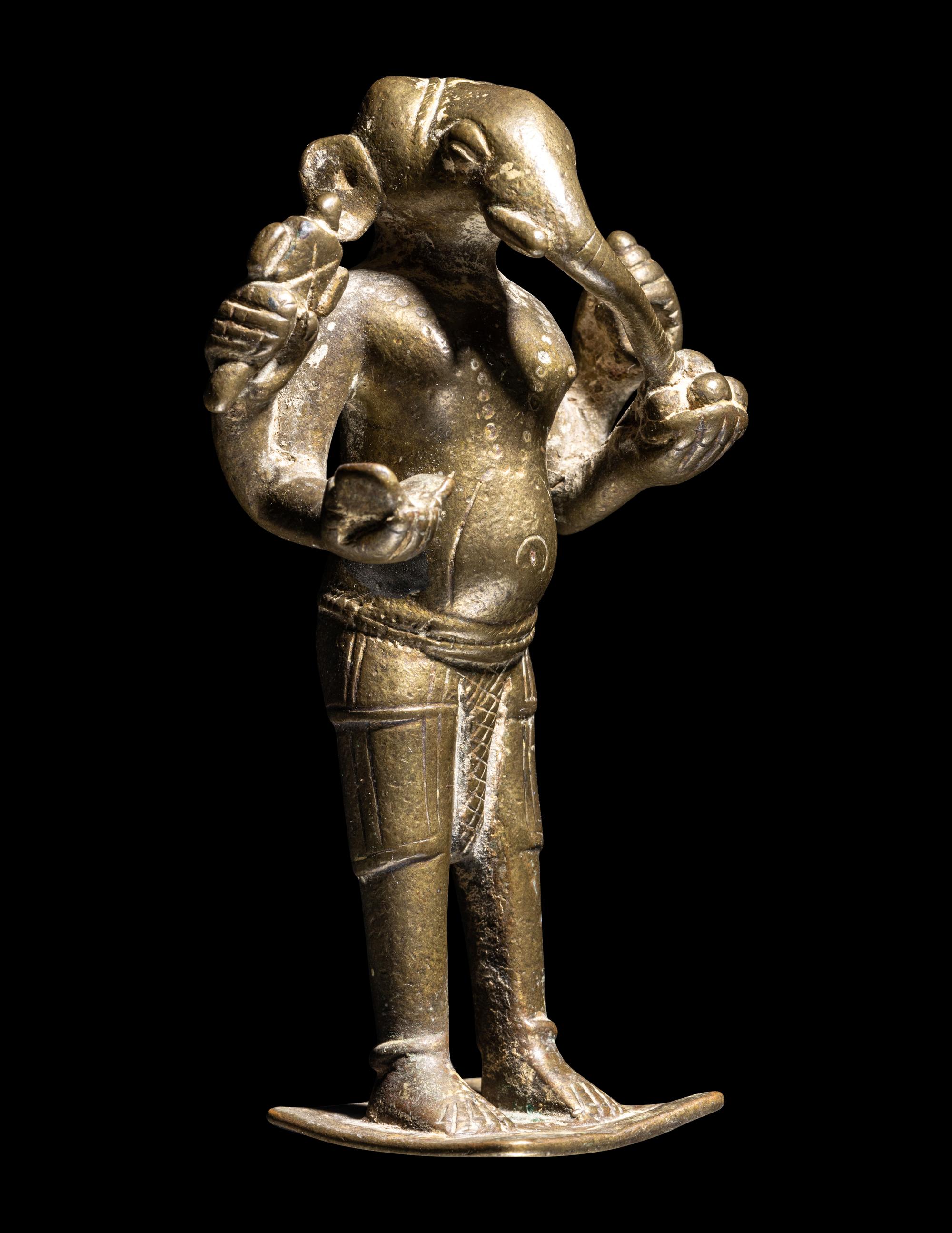 An Indian Bronze Figure of Standing Ganesha