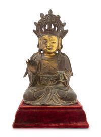 A Large Chinese Bronze Figure of Guanyin MING DYNASTY 14 x 7 3/4 inches — MING DYNASTY