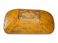 A Rare Yellow Paint Decorated Wooden Bowl