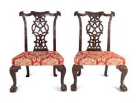 A Pair of Irish George III Style Mahogany Side Chairs