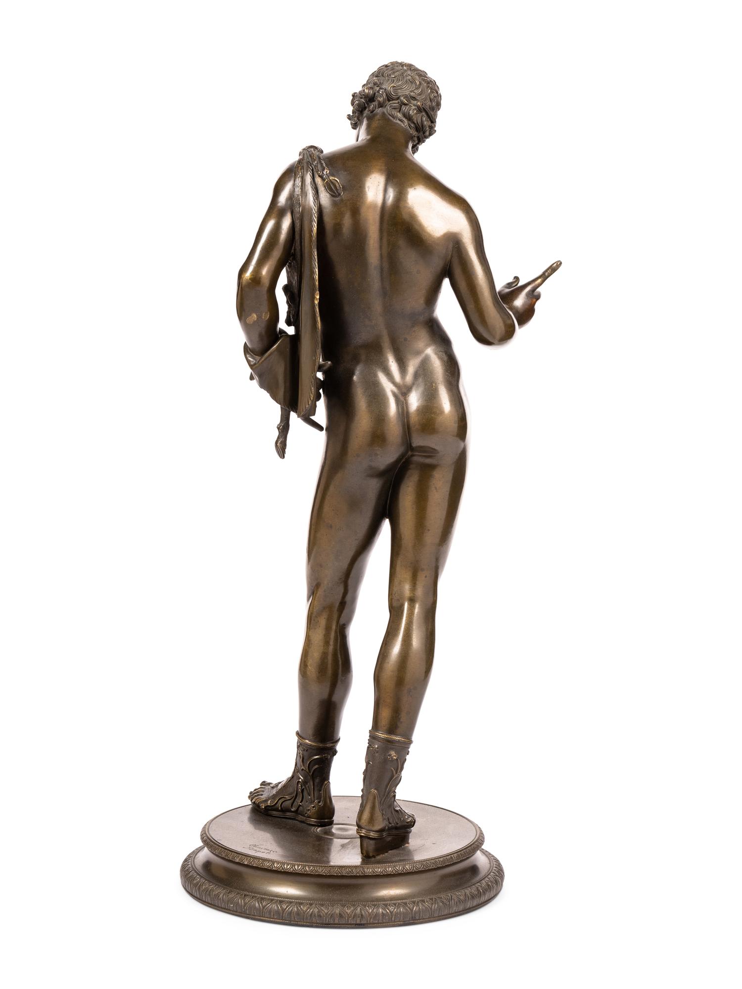 An Italian Bronze Figure of Narcissus After the Antique