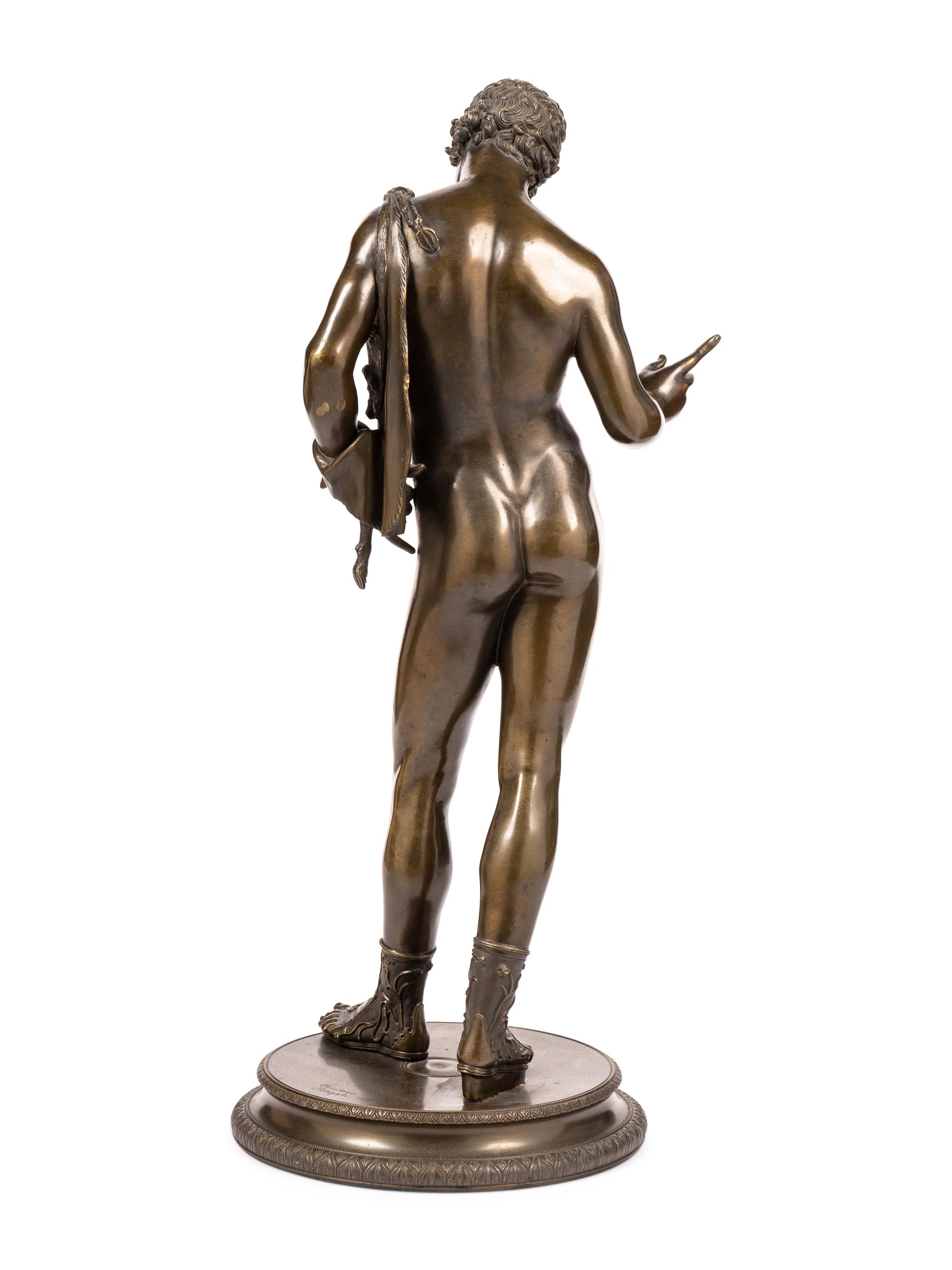 An Italian Bronze Figure of Narcissus After the Antique