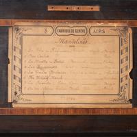 An Eight Tune Cylinder Swiss Music Box with Inlaid Burl Walnut Case