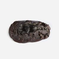 A Chinese Carved Rhinoceros Horn Libation Cup 17th/18th century