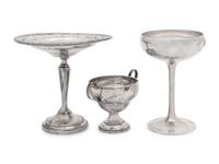 A Group of Three American Weighted Silver Articles