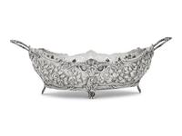 An S. Kirk and Son Coin Silver Repousse Twin-Handled Serving Bowl