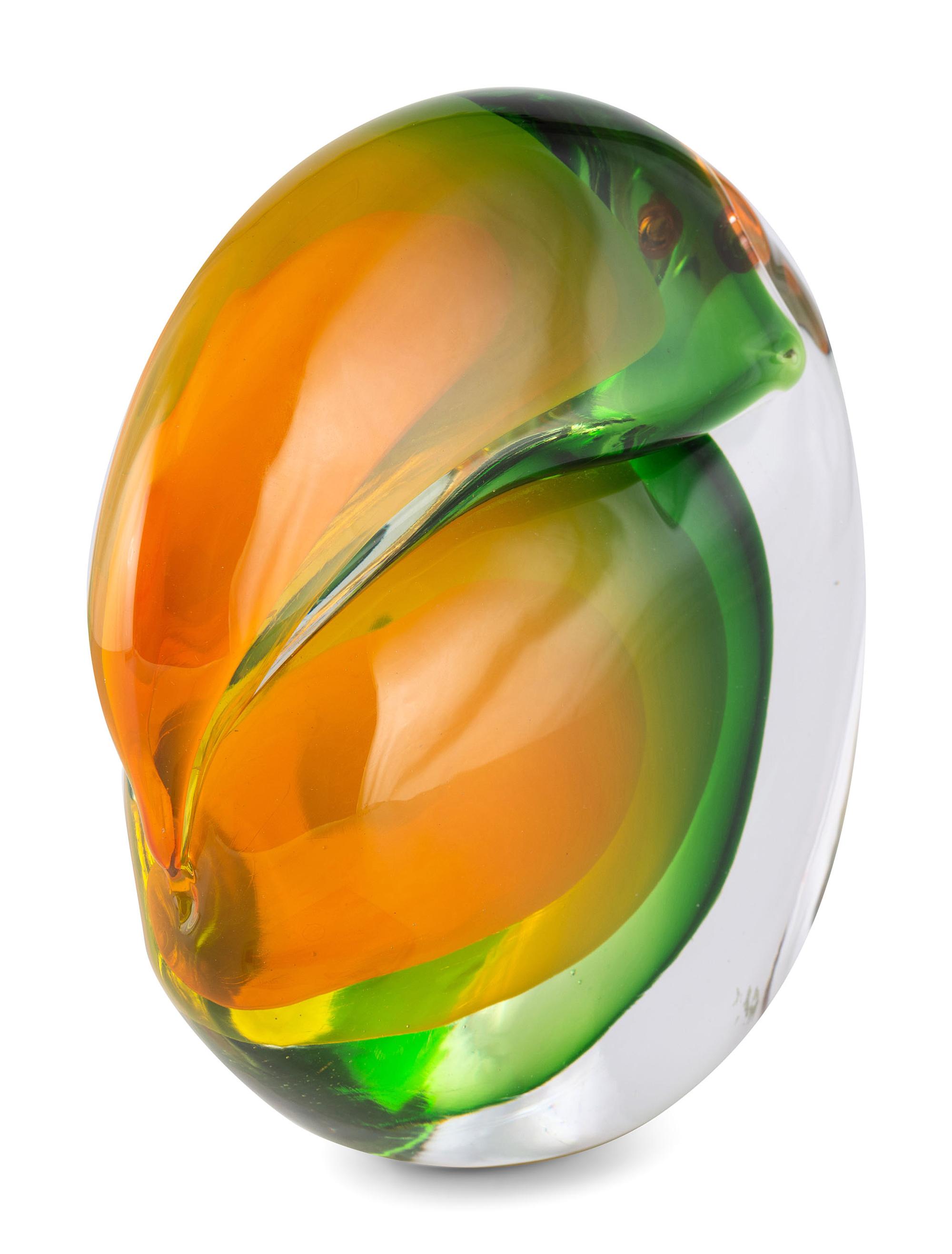An Abstract Art Glass Sculpture by Gino Cenedese for Murano