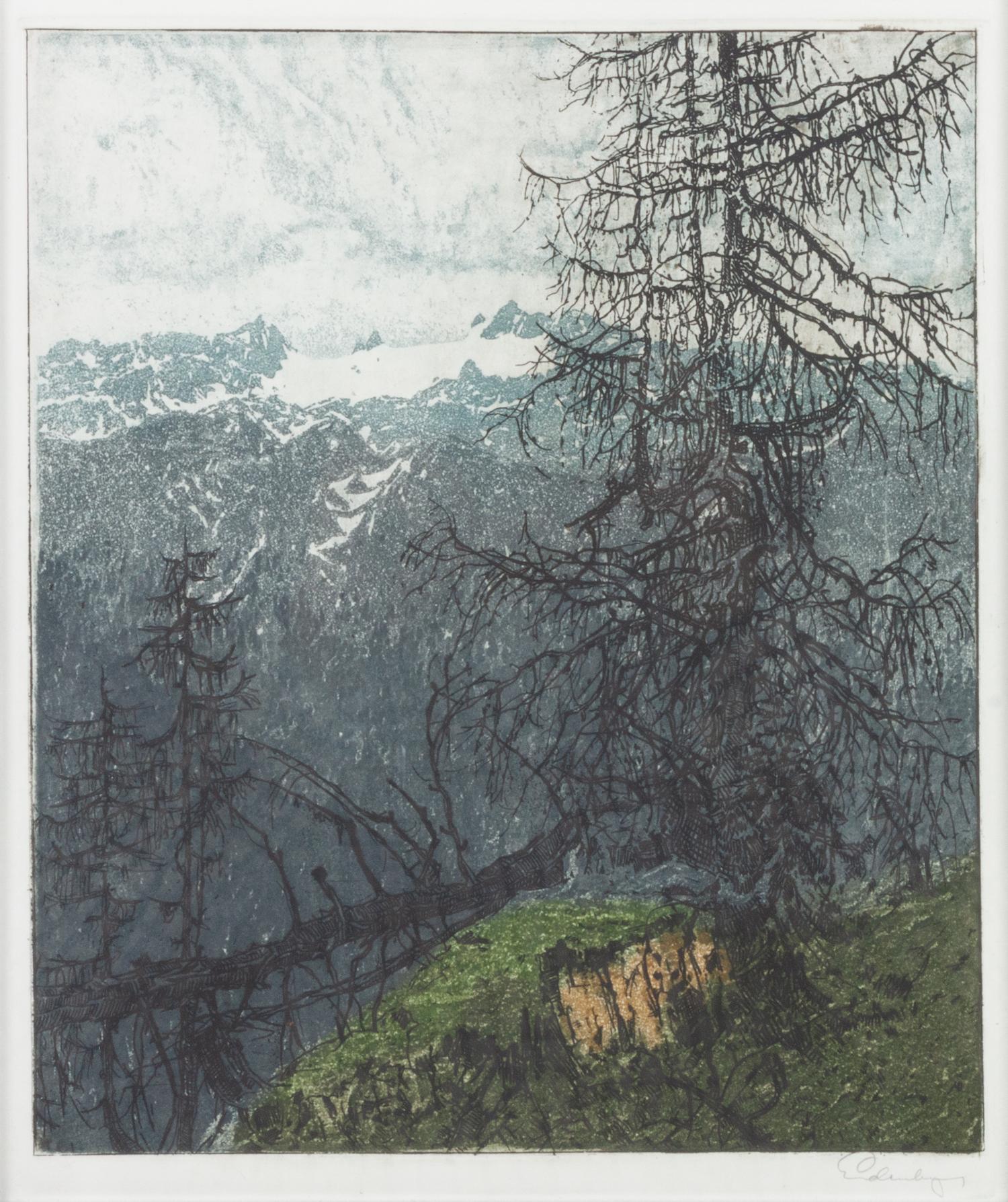 Three Woodblock Landscape Prints