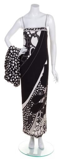 A Leonard Black and White Dress Ensemble,