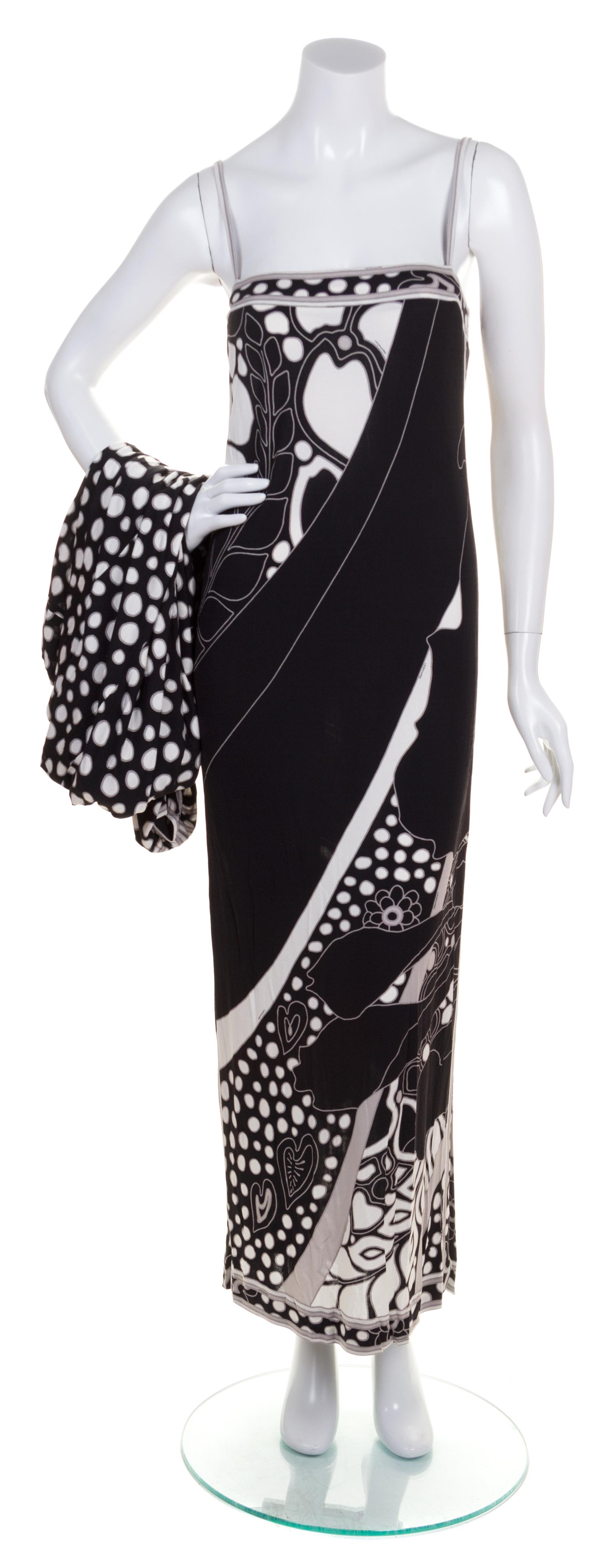 A Leonard Black and White Dress Ensemble,
