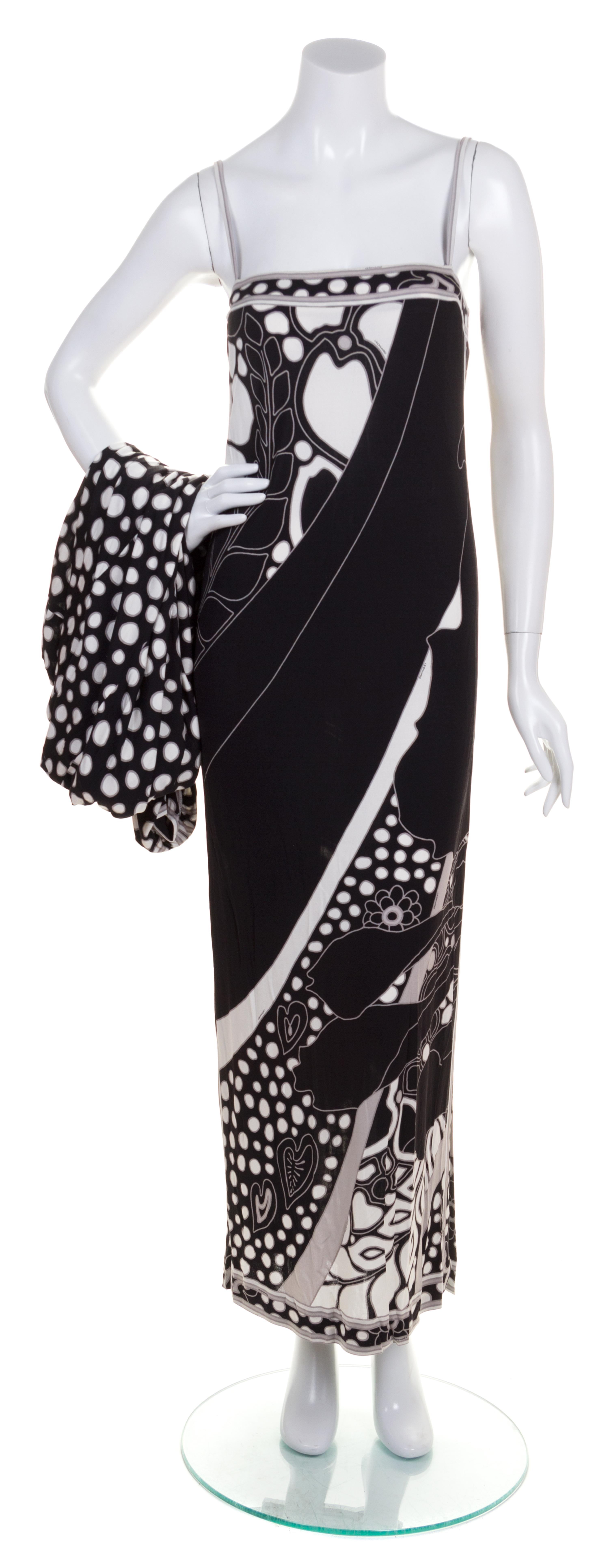 A Leonard Black and White Dress Ensemble,