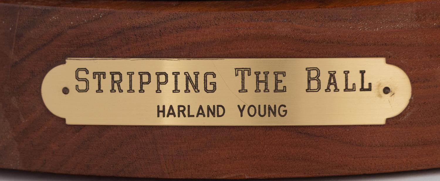 A Harland Young "Stripping The Ball" Sculpture Formerly Displayed at Mike Ditka's Restaurant,