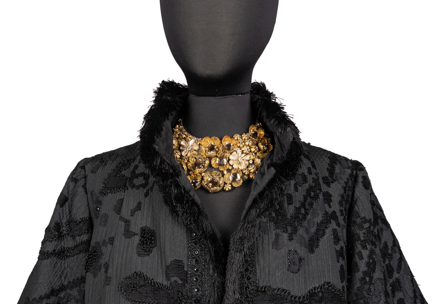 Oscar de la Renta Coat and Necklace, Fall 2006