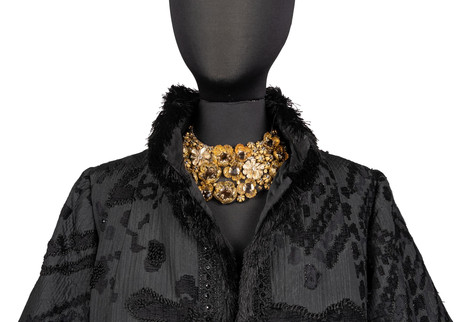 Oscar de la Renta Coat and Necklace, Fall 2006