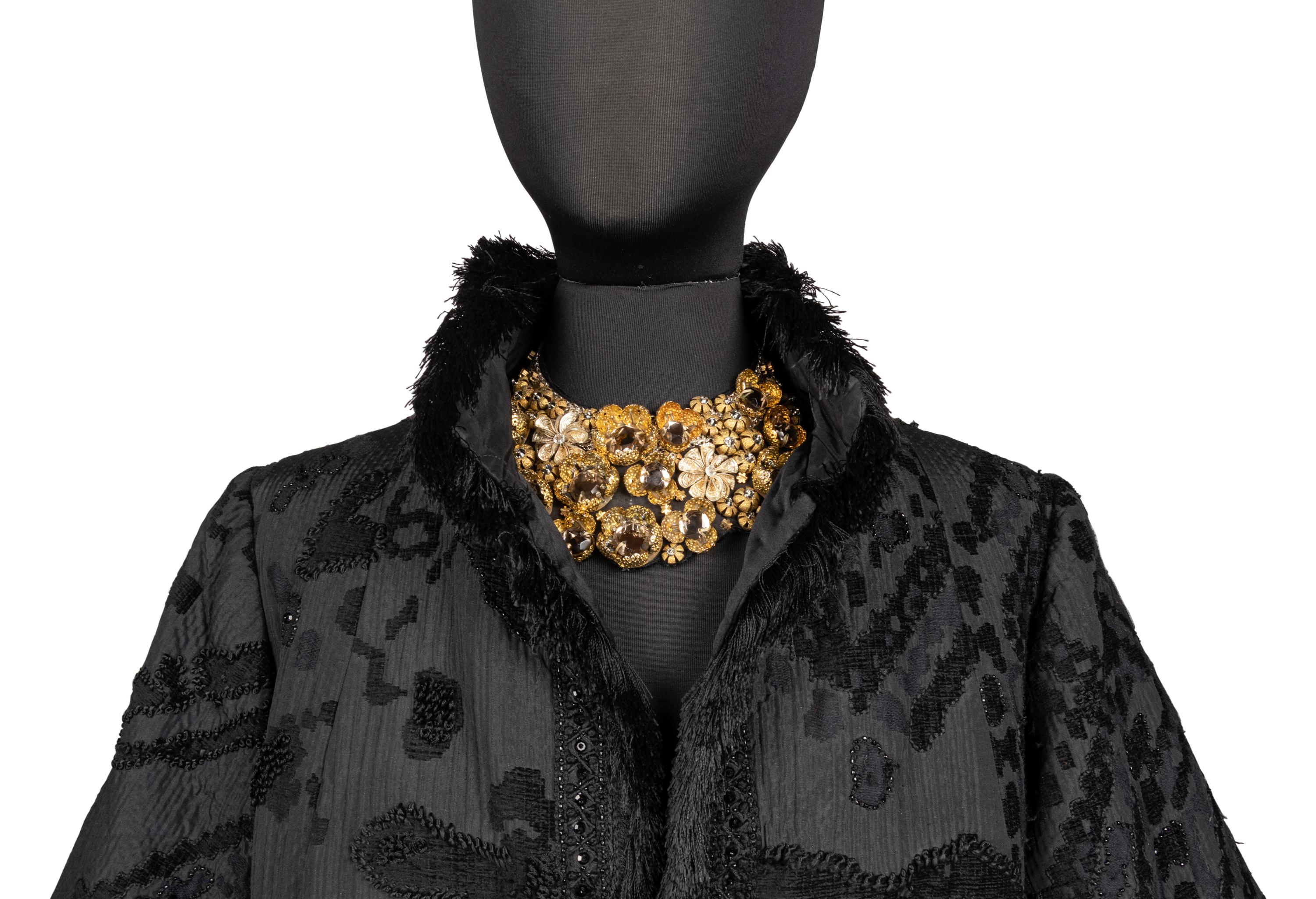 Oscar de la Renta Coat and Necklace, Fall 2006