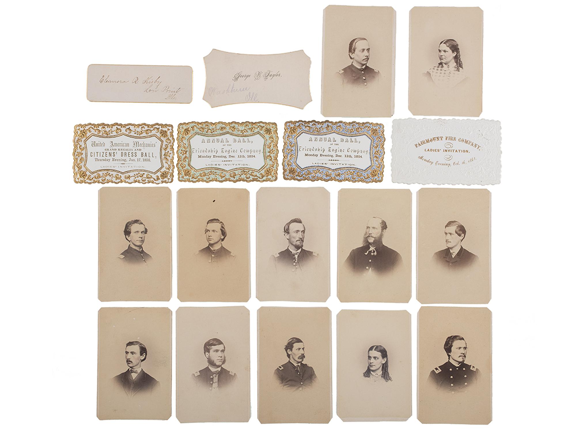 [CIVIL WAR]. CDV album featuring 107th United States Colored Troop officers, including: