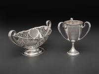 A Three-Handled American Silver Trophy Cup and Basket