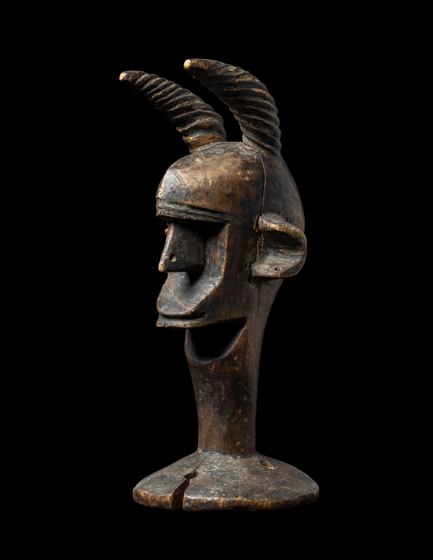 A Bamana Wood Anthropomorphic Mask