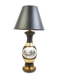 A Paris Porcelain Lamp