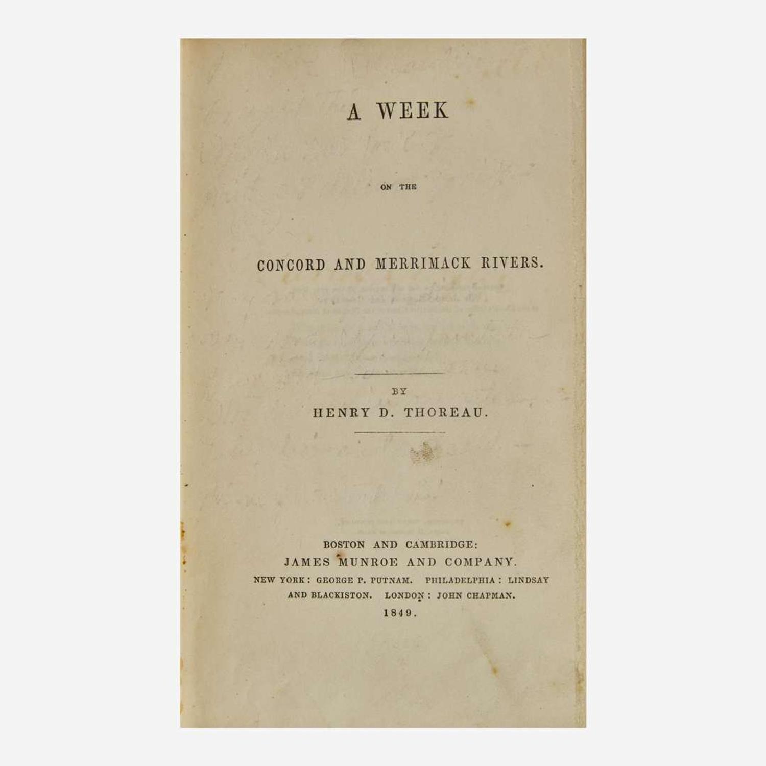 [Literature] Thoreau, Henry D. A Week on the Concord and Merrimack Rivers