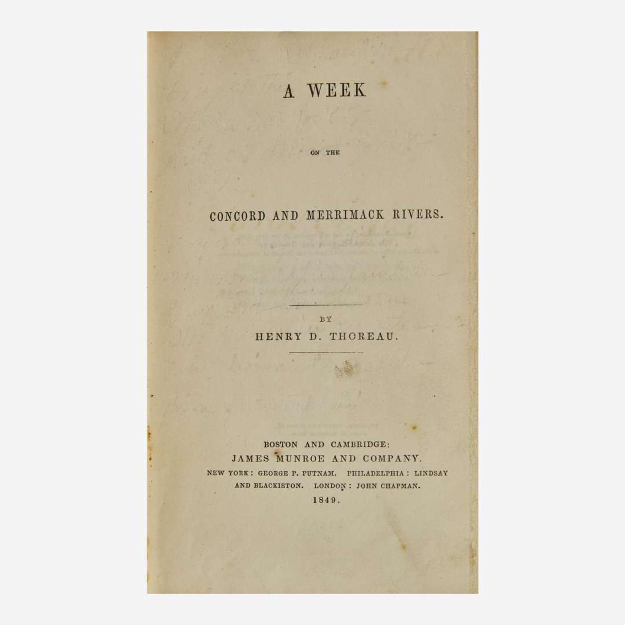[Literature] Thoreau, Henry D. A Week on the Concord and Merrimack Rivers