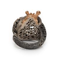 Alex Soldier, 'Codi the Snail' Diamond, Rose Gold, and Sterling Silver Ring