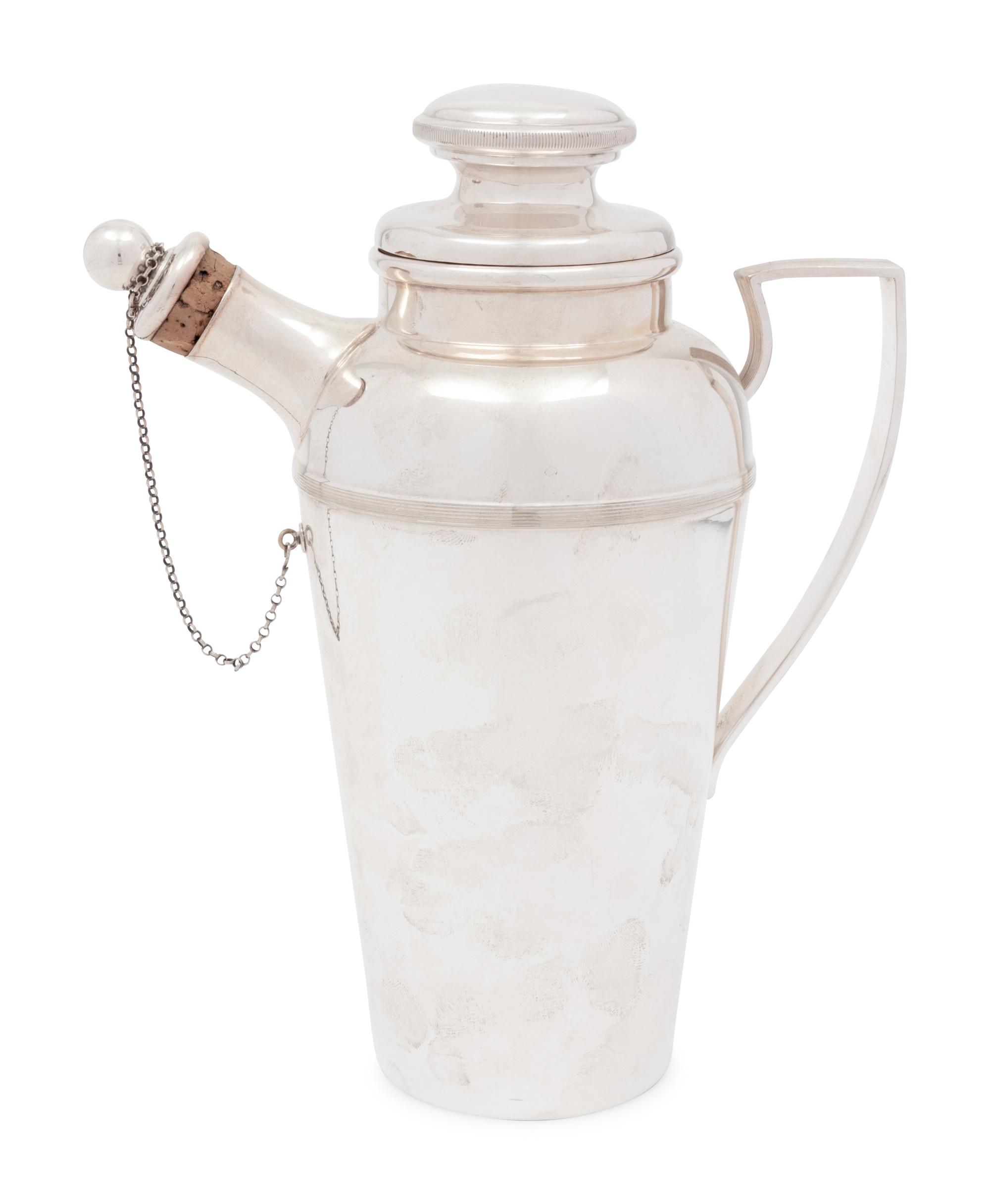 An English Silver-Plate Cocktail Shaker