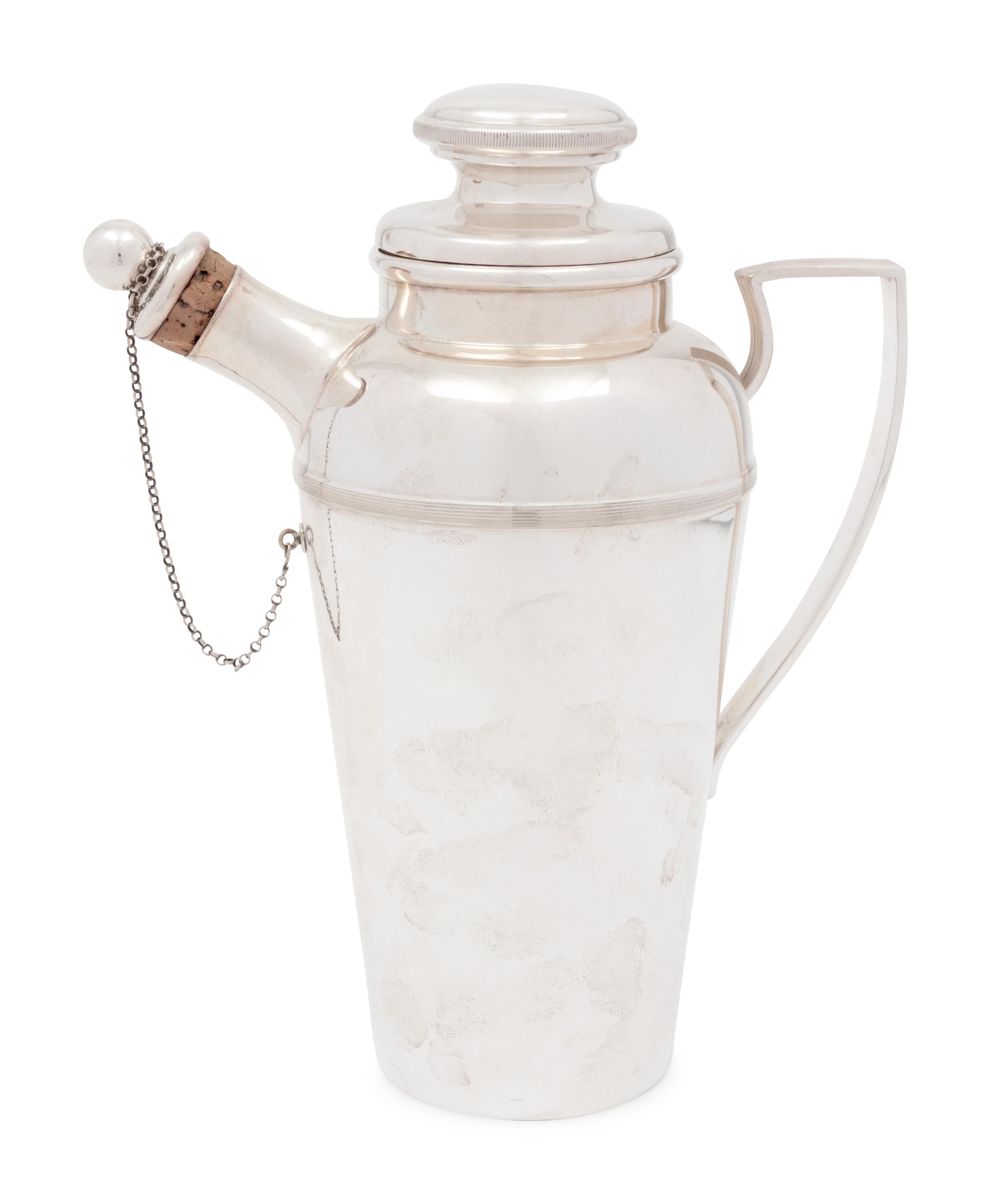 An English Silver-Plate Cocktail Shaker
