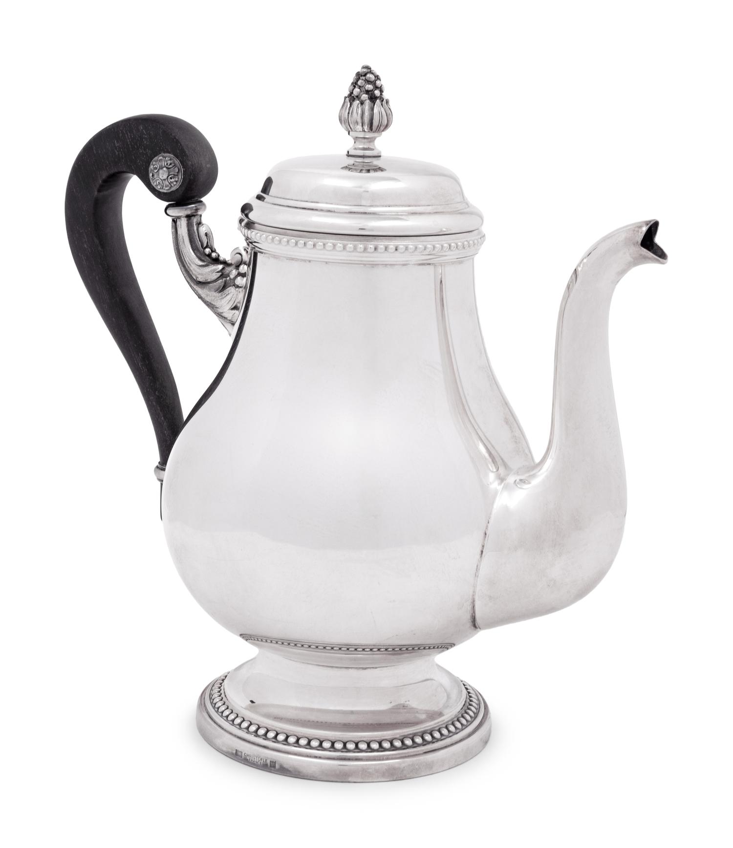 A Christofle Silver-Plate Coffee Pot