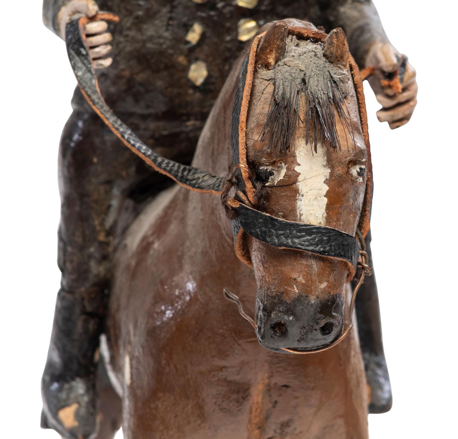 Seven Folk Art Carved and Painted Wood Figures