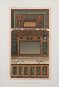 A Framed Set of French Architectural Engravings by César Daly (French, 1811-1894)