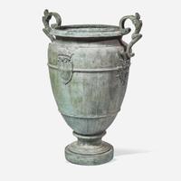 An Italian bronze royal marriage urn bearing the combined arms of the House of Savoy and France 17th century