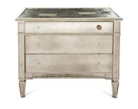 A Pair of Regency Style Mirrored Cabinets